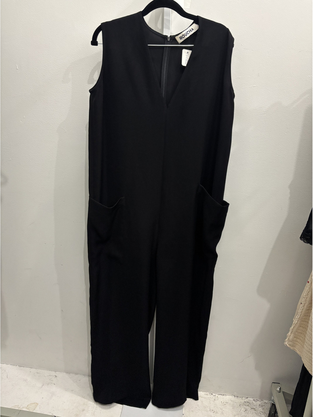 Roucha Black Sleeveless Jumpsuit